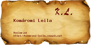 Komáromi Leila névjegykártya
